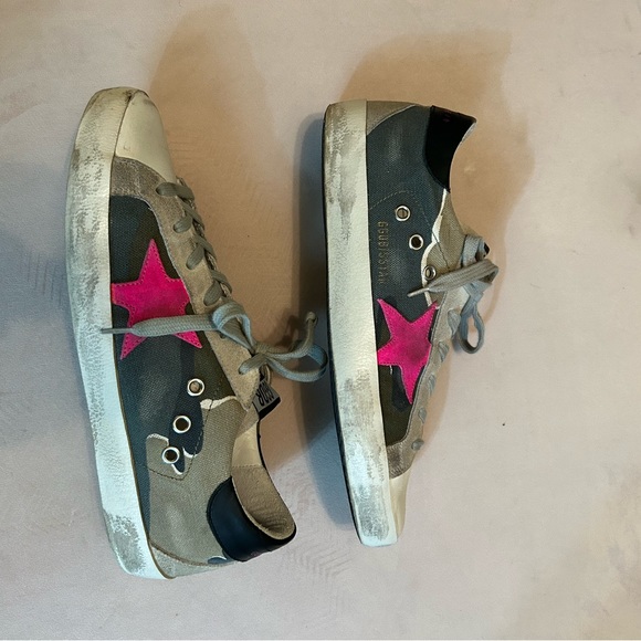 Golden Goose Camo Pink Super Star Sneakers 39 - Picture 7 of 8